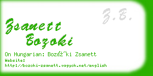 zsanett bozoki business card